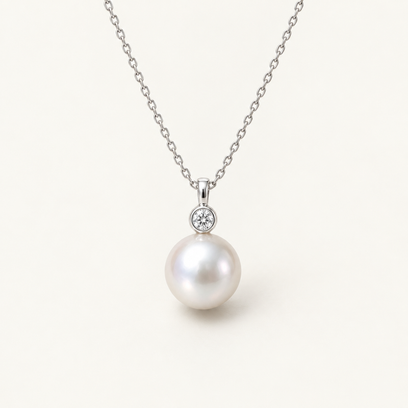 Design illustration: Diamond & Pearl Pendant